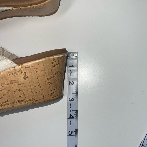 Skechers Cali Beverlee Sail Away Cream Cork Wedge Sandals 10 Women’s - Picture 8 of 13